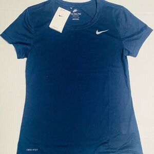 Nike Blue Fitted Short Sleeve T-Shirt